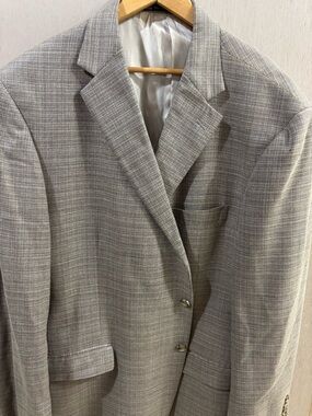 Classic Men's Tan Check Blazer - Elegant Tailored Look